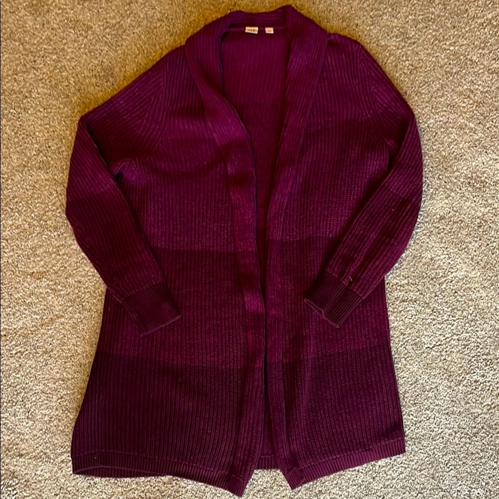 Women's Purple Sweater Cardigan
